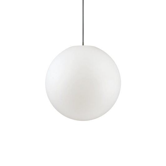 Suspensie SOLE – glob din ABS alb, exterior, IP44 - 136004