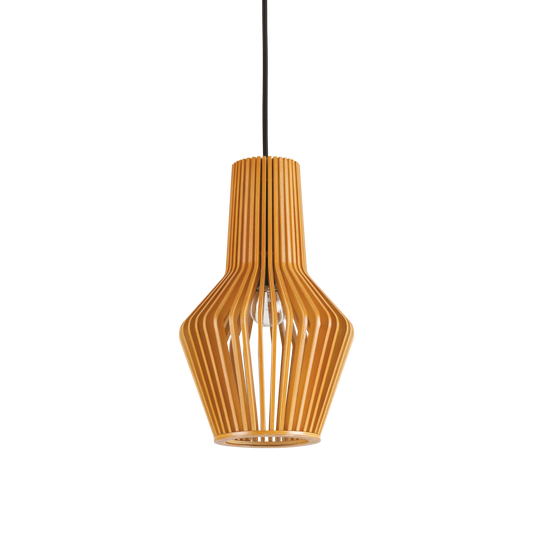 Suspensie CITRUS – lamele din lemn, stil japandi - 159843