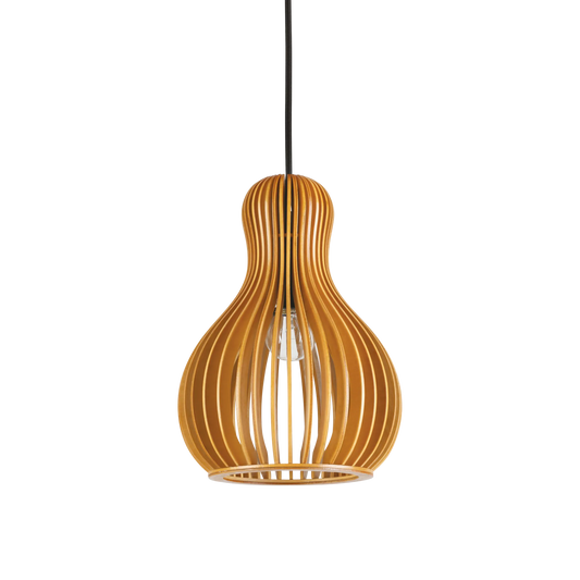 Suspensie CITRUS – lamele din lemn, stil japandi - 159867
