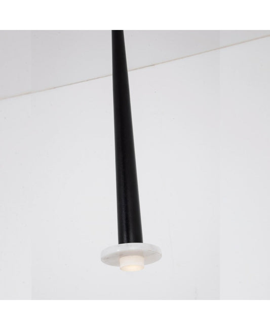 Pendul LED Marmură Albă - Negru Sablat – Zambelis 22110