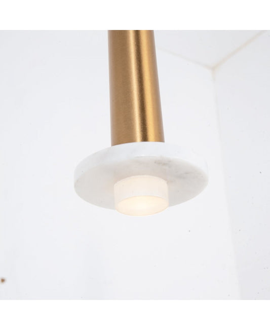 Pendul LED Marmură Albă - Auriu – Zambelis 22111
