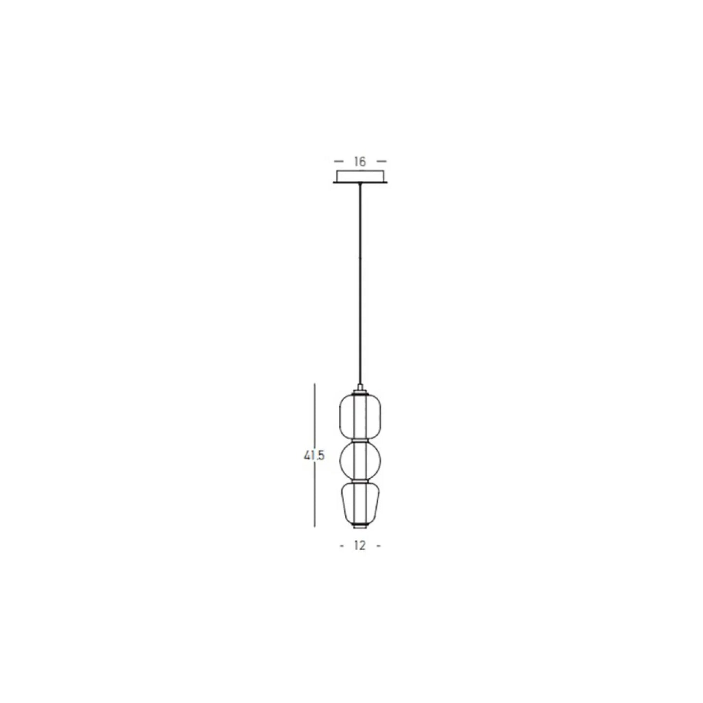 Pendul LED Șampanie - Auriu – Zambelis 23062