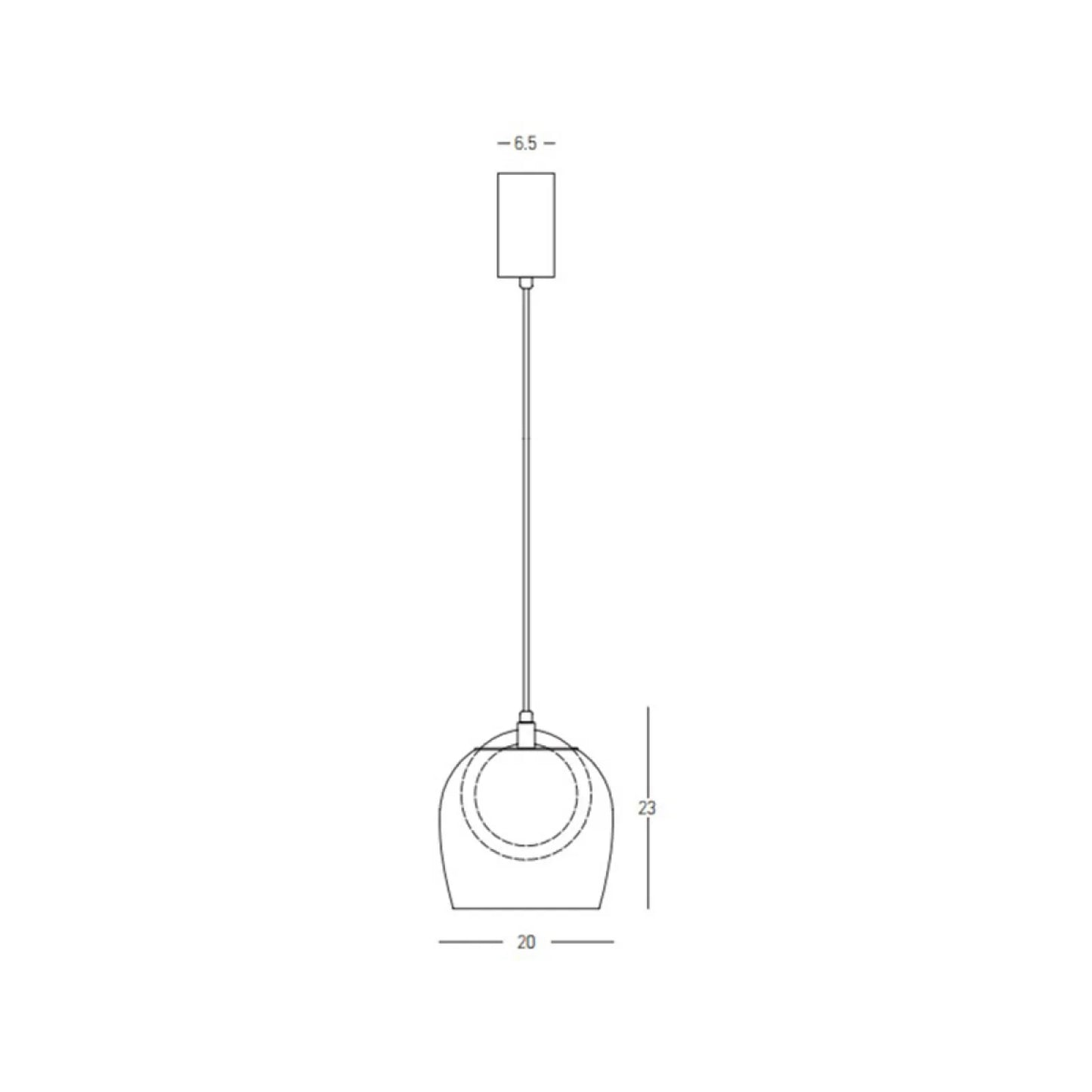 Pendul LED Șampanie - Negru – Zambelis 23079