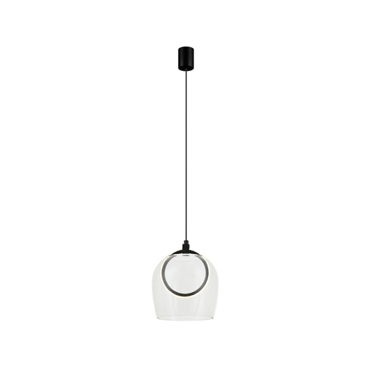 Pendul LED Sticlă Transparentă - Negru – Zambelis 23080