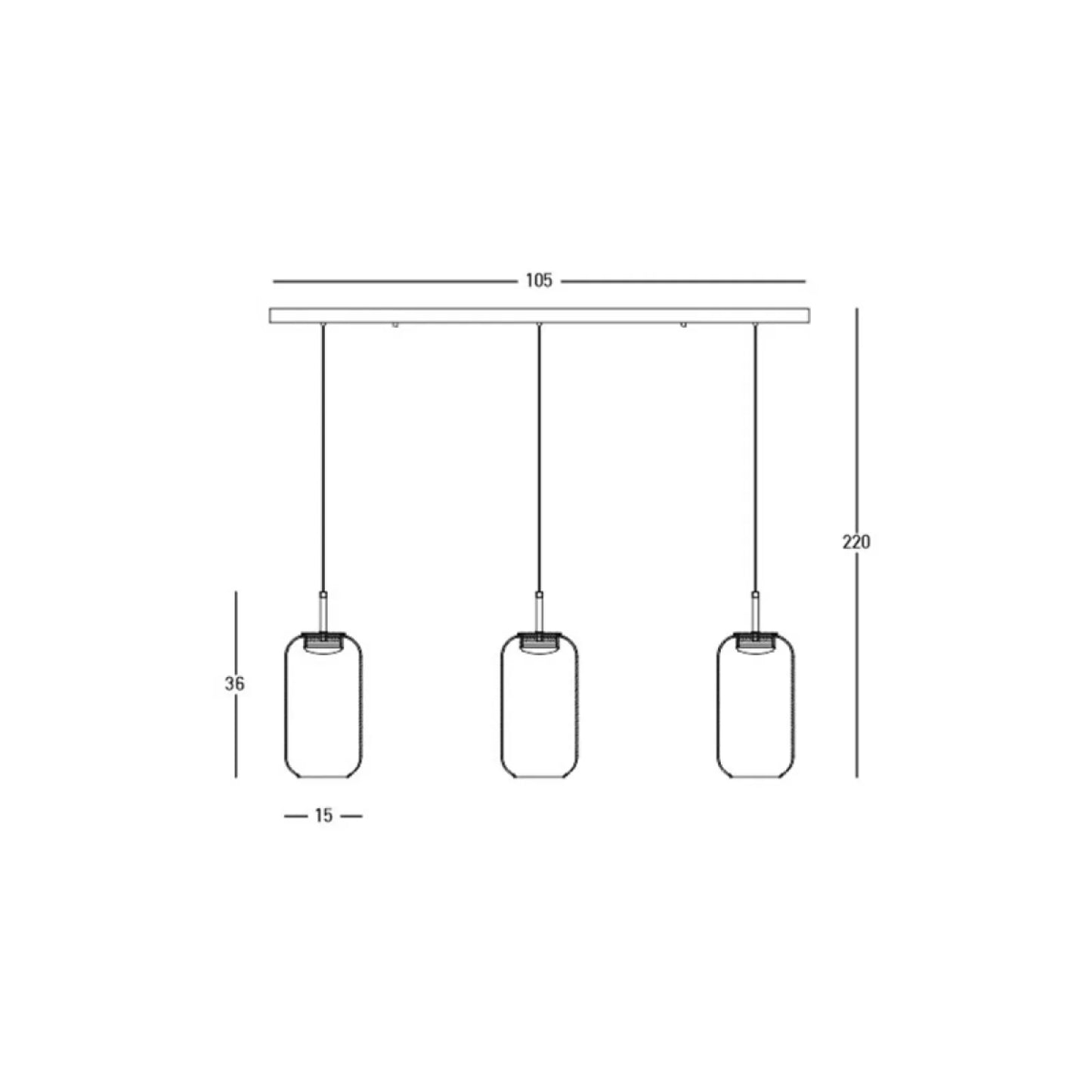 Pendul LED Auriu - Negru – Zambelis 23232