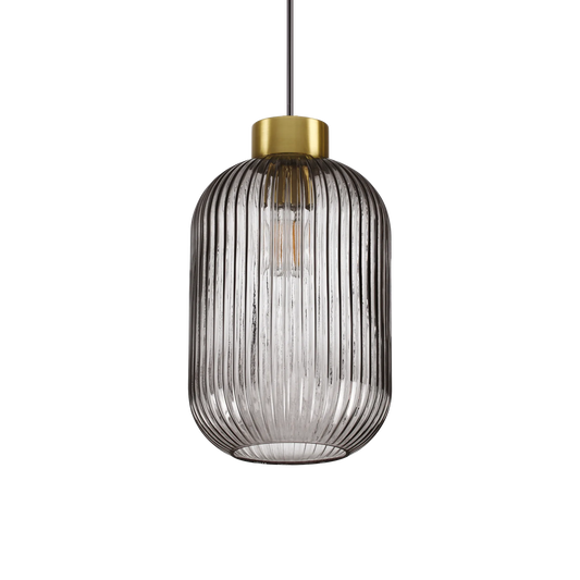 Suspensie MINT – sticlă art deco, gri sau verde - 237510