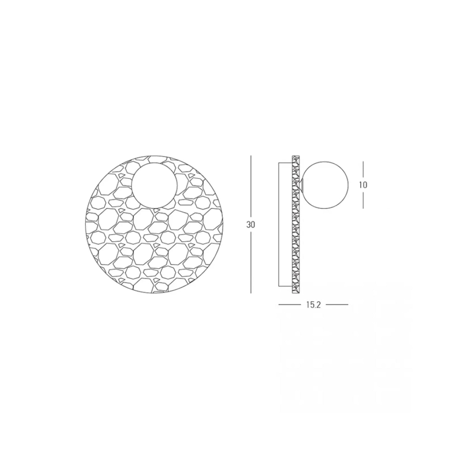 Aplică perete Piatră Naturală – Zambelis 25316