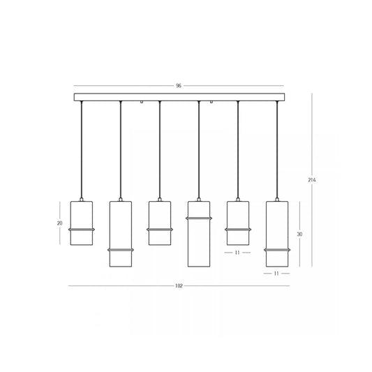 Lustră LED Negru Sablat - Șampanie – Zambelis 2536