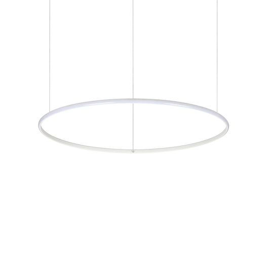 Suspensie HULAHOOP – cercuri albe, LED integrat - 258768