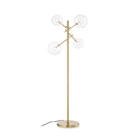 Lampadar EQUINOXE – art deco auriu, bile din sticlă - 290966