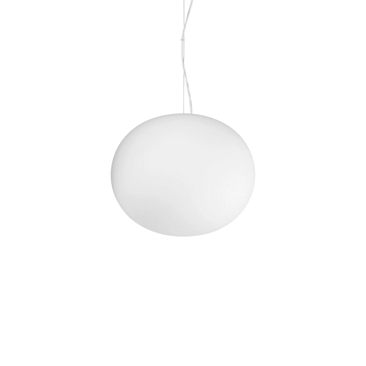 Suspensie COTTON – glob din sticlă albă gravată - 297767