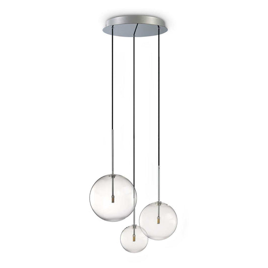 Suspensie EQUINOXE – sticlă transparentă, 65 cm
