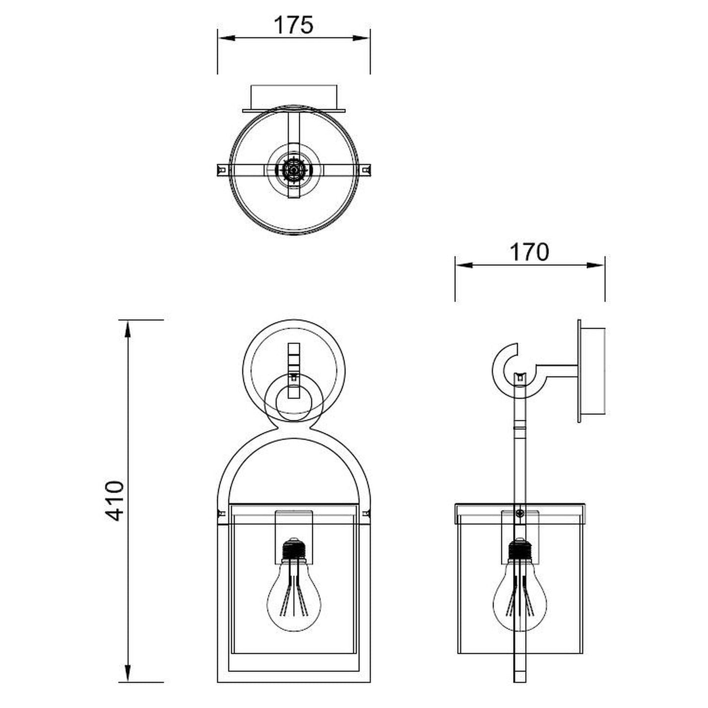 Aplică exterior Terasă - Maya Medium