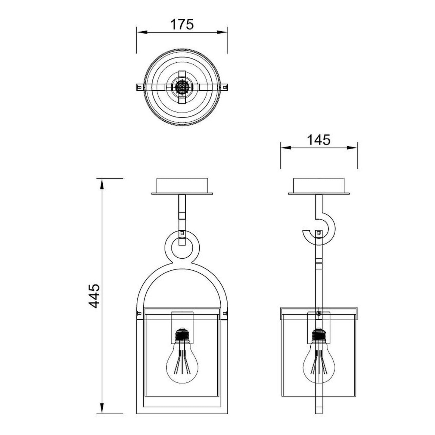 Pendul exterior Terasă H 44cm - Maya