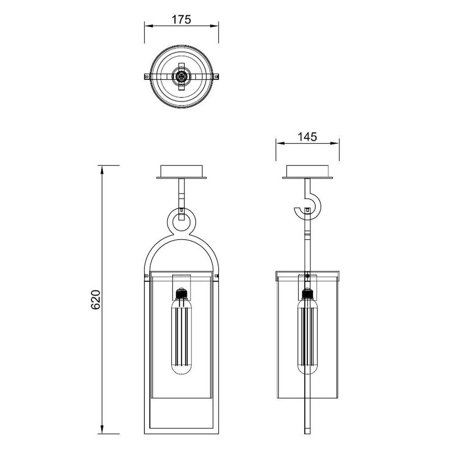 Pendul exterior terasa, H 62 cm - Maya