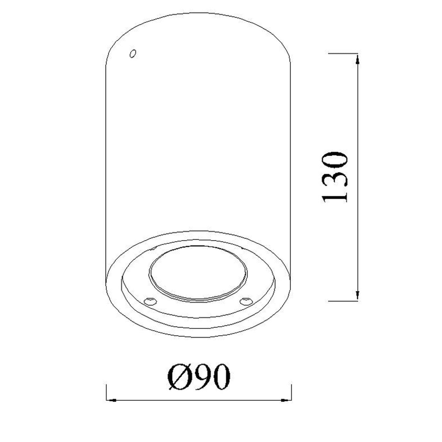 Spot de tavan exterior ciment 1 bec rotund - Levi