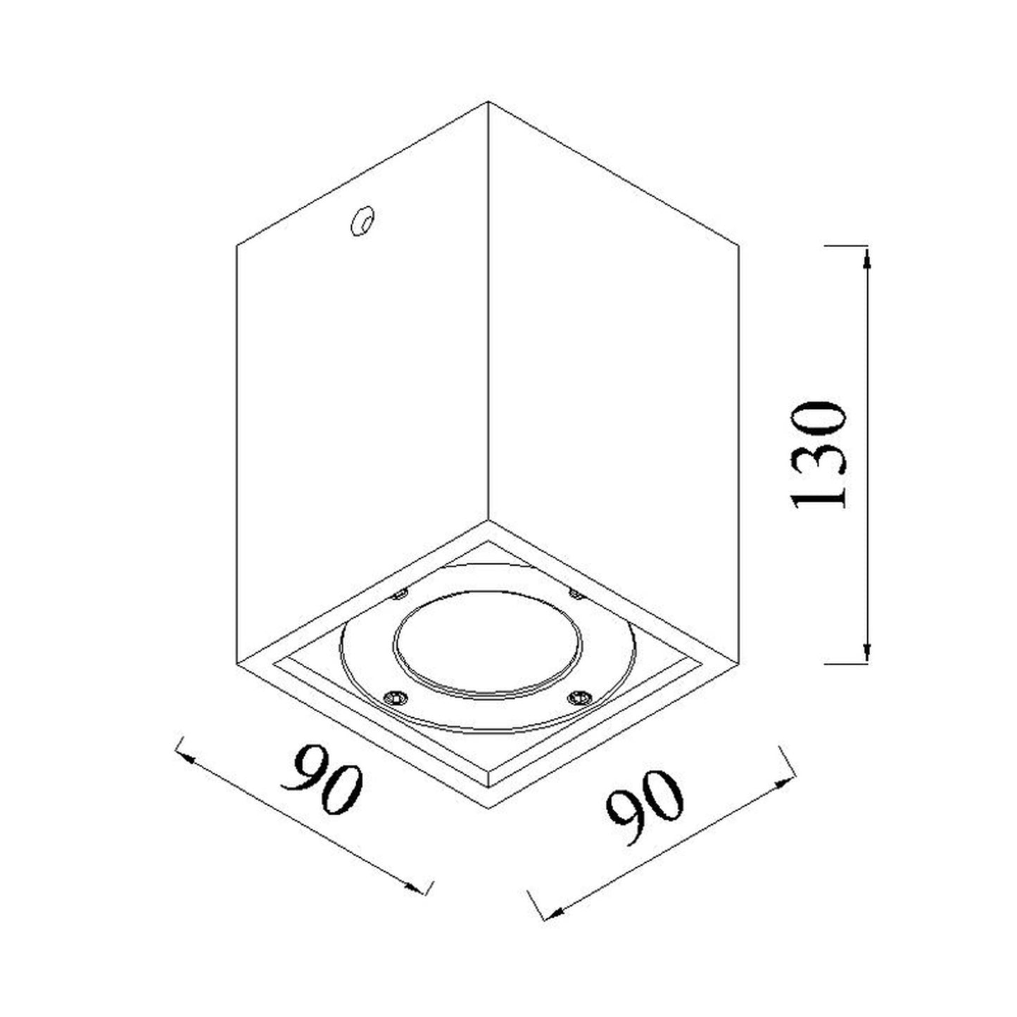 Spot de tavan exterior ciment cu 1 bec - Levi