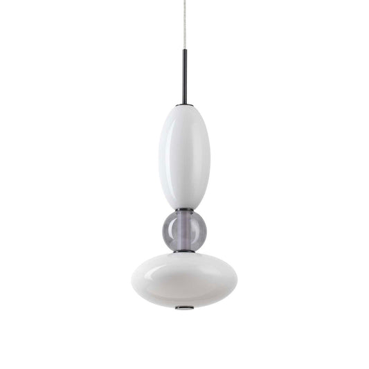 Suspensie LUMIERE – tub din sticlă suflată, LED integrat