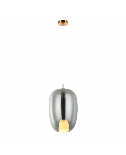 Pendul Sticlă Fumurie - Auriu – Zambelis 22056