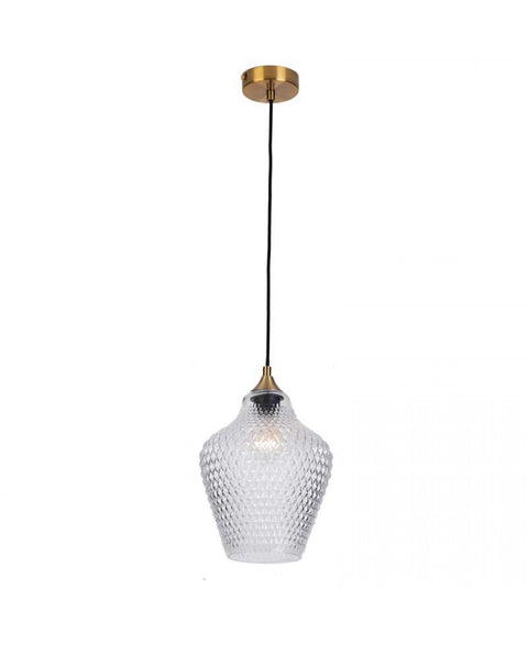 Pendul Alamă Antichizată - Sticlă Transparentă – Zambelis 19125
