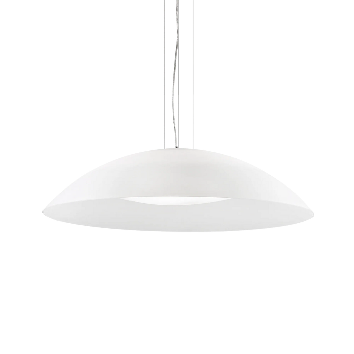 Suspensie LENA – cupolă din sticlă albă, stil vintage - 52786