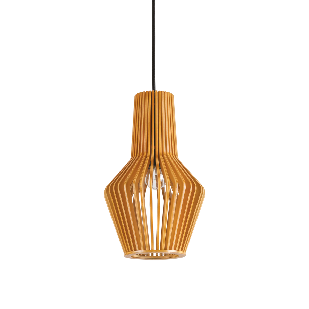 Suspensie CITRUS – lamele din lemn, stil japandi - 159843