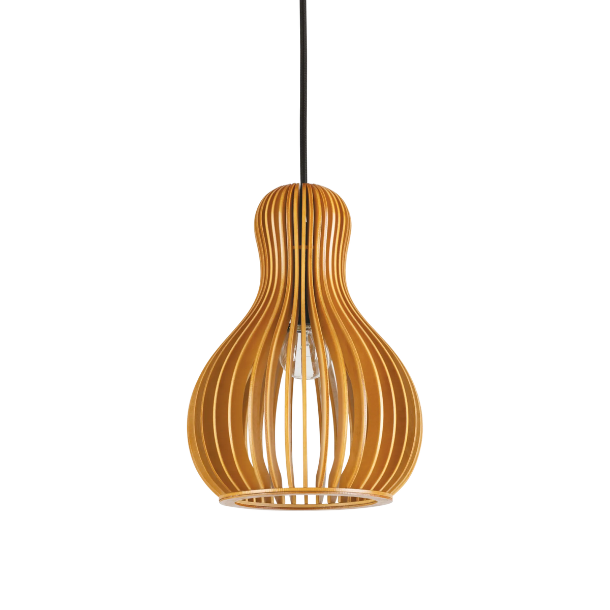 Suspensie CITRUS – lamele din lemn, stil japandi - 159867