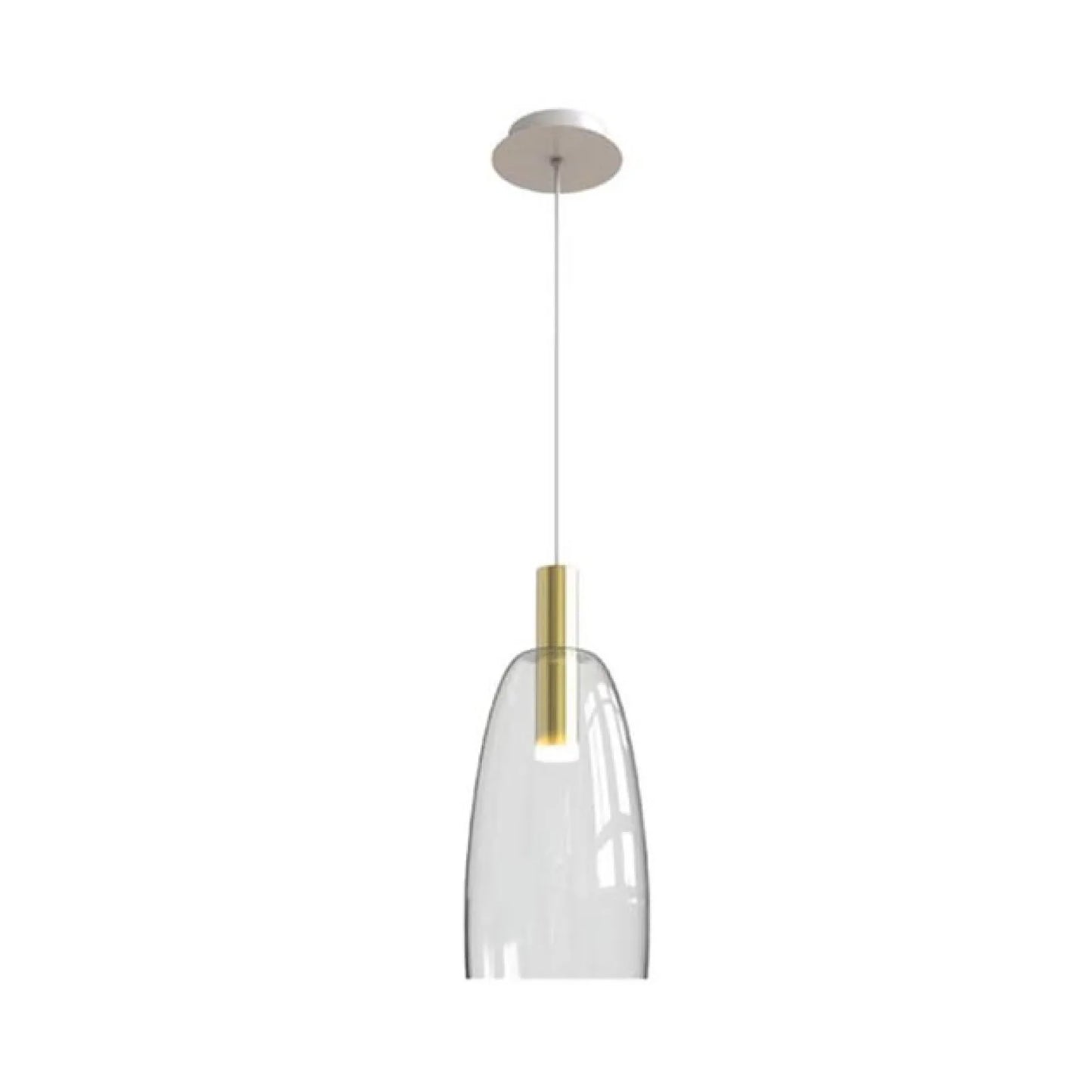 Pendul LED Sticlă Transparentă - Auriu – Zambelis 1966