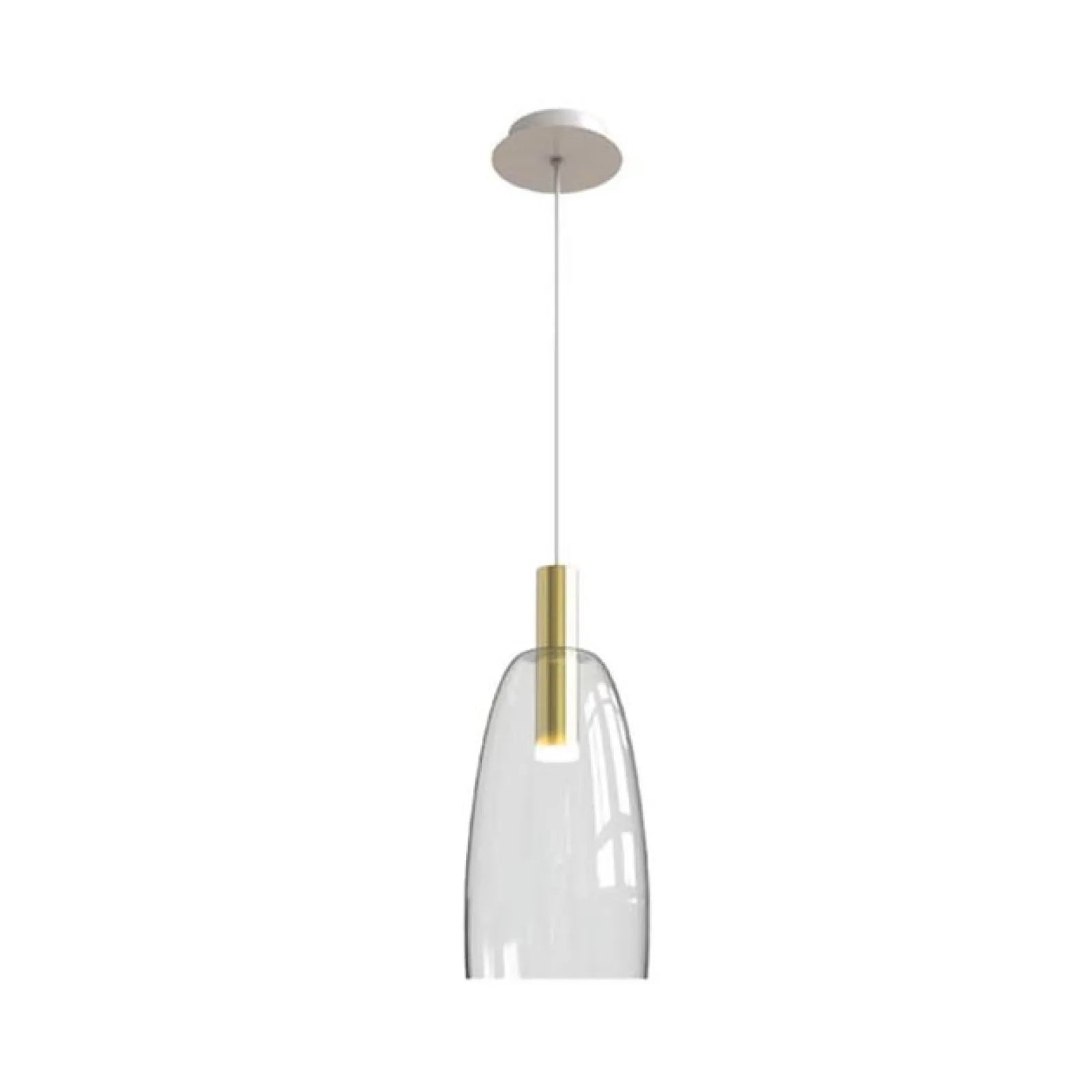 Pendul LED Sticlă Transparentă - Auriu – Zambelis 1966