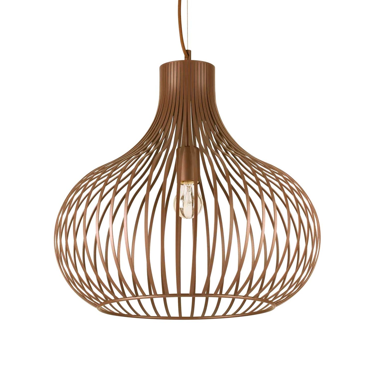 Suspensie ONION – colivie metalică, maro metalic