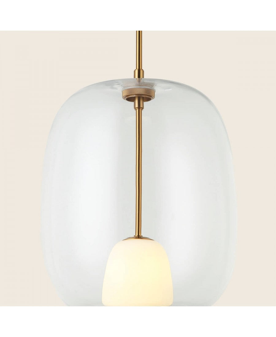Pendul Sticlă Transparentă - Auriu – Zambelis 22057