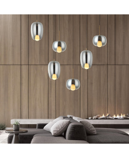 Pendul Sticlă Fumurie - Auriu – Zambelis 22058