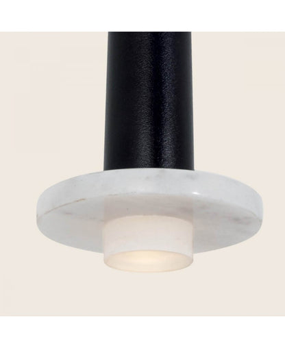 Pendul LED Marmură Albă - Negru Sablat – Zambelis 22110