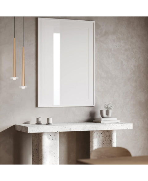 Pendul LED Marmură Albă - Auriu – Zambelis 22111