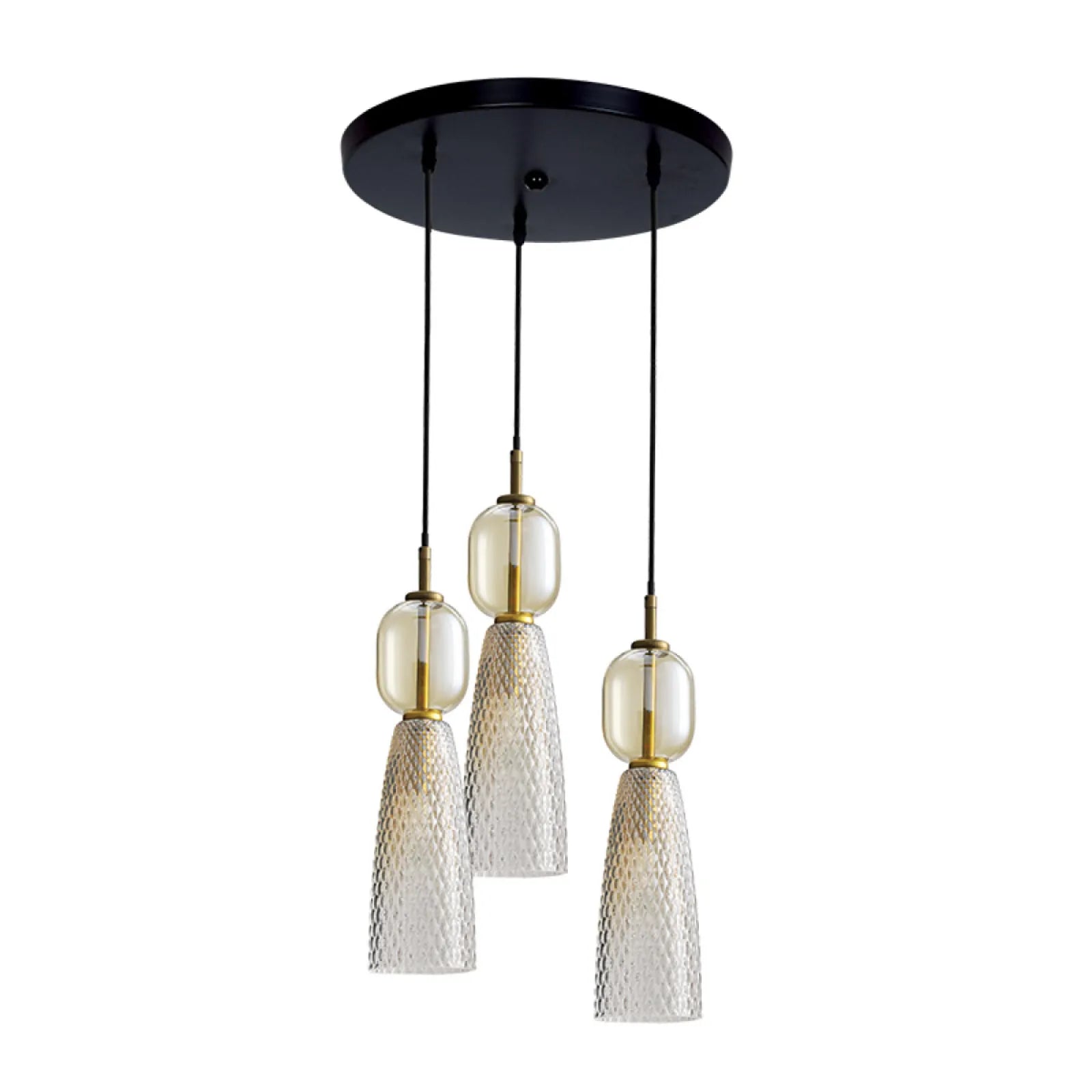 Lustră Alamă Antichizată - Negru – Zambelis 23010