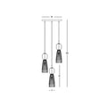 Lustră Alamă Antichizată - Negru – Zambelis 23010