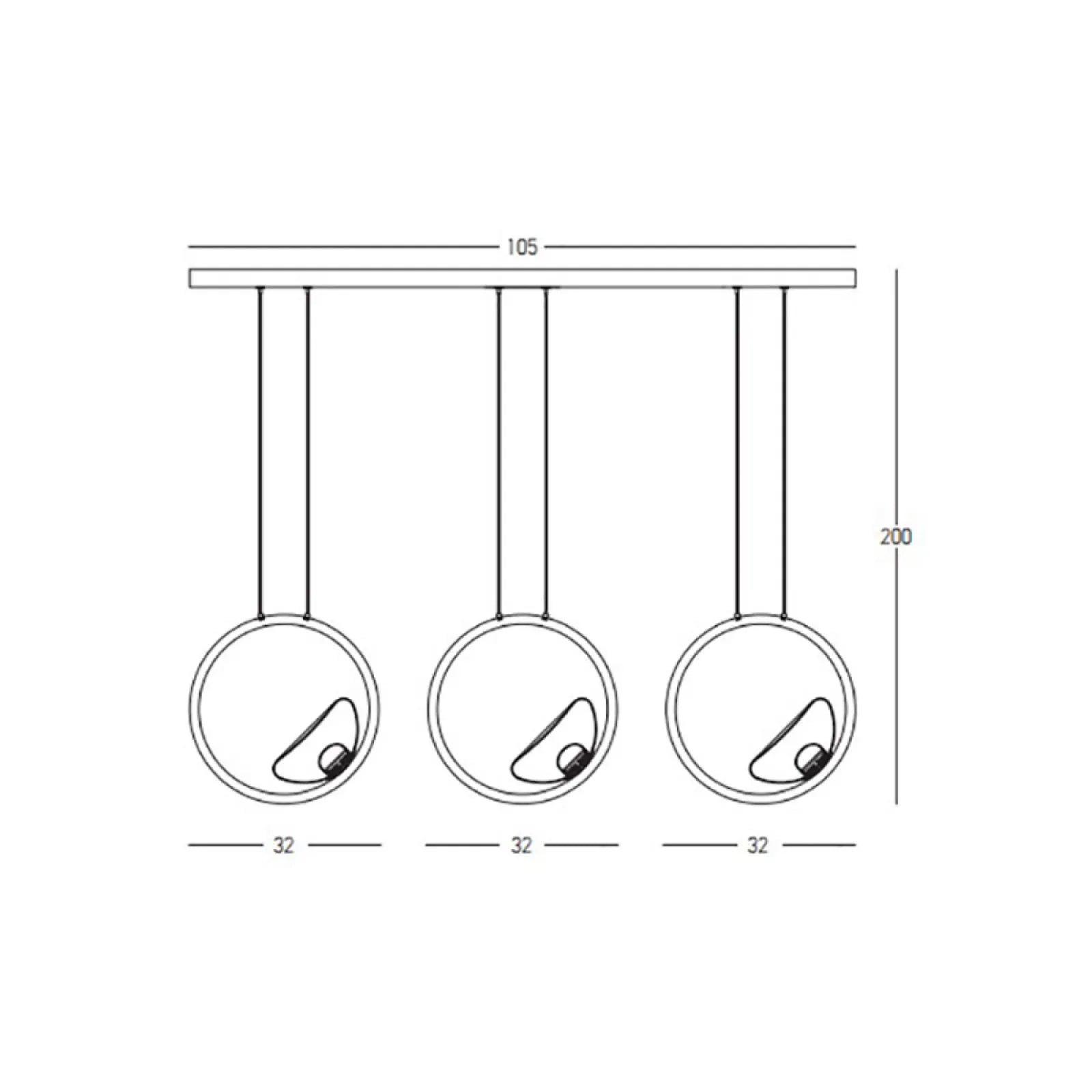 Lustră LED Auriu – Zambelis 23029