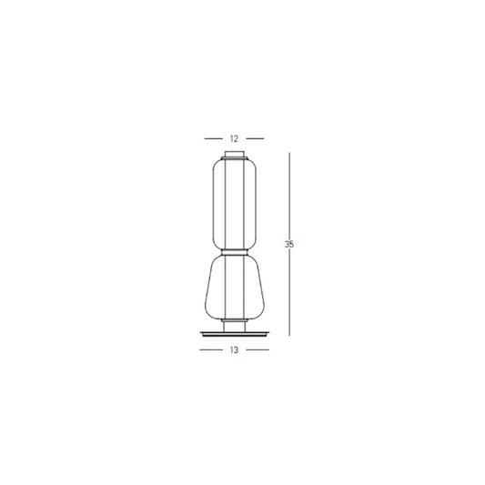 Lampă masă LED Sticlă Fumurie - Negru – Zambelis 23061