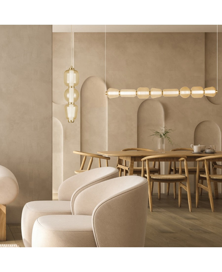 Pendul LED Șampanie - Auriu – Zambelis 23062