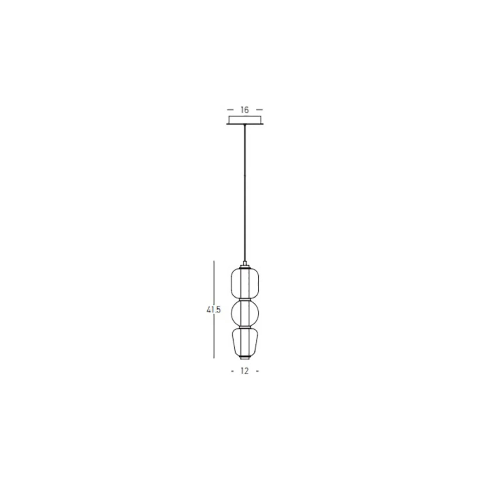 Pendul LED Șampanie - Auriu – Zambelis 23062