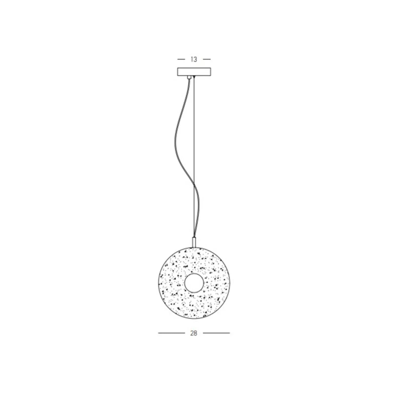 Pendul LED Sticlă Transparentă - Negru – Zambelis 23073
