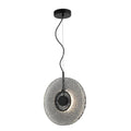 Pendul LED Sticlă Fumurie - Negru – Zambelis 23074