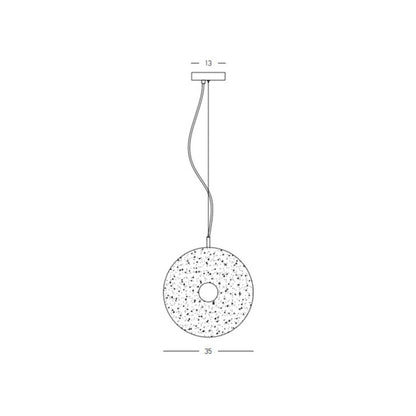 Pendul LED Sticlă Fumurie - Negru – Zambelis 23074