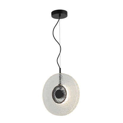 Pendul LED Sticlă Transparentă - Negru – Zambelis 23075