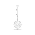 Pendul LED Sticlă Transparentă - Negru – Zambelis 23075