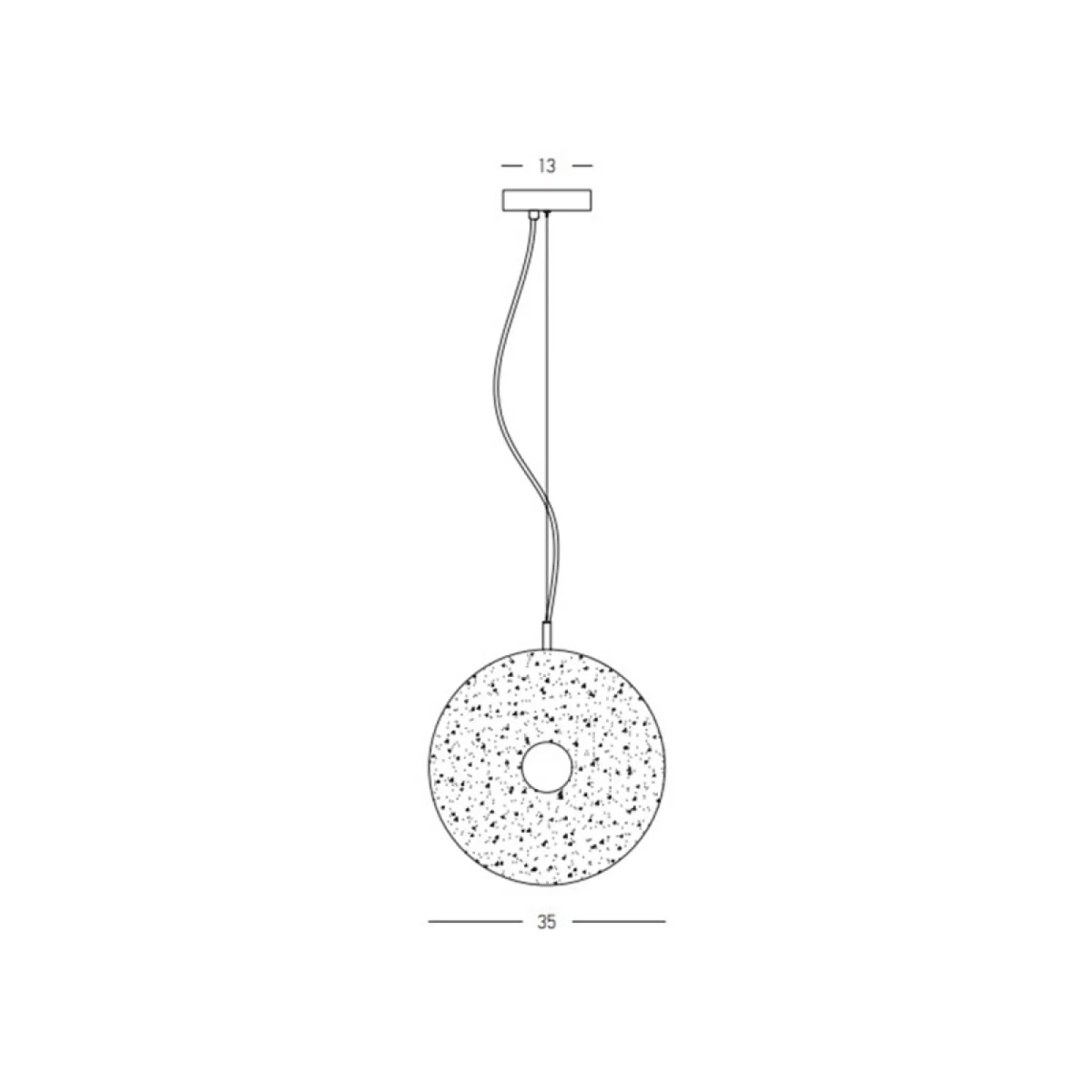 Pendul LED Sticlă Transparentă - Negru – Zambelis 23075