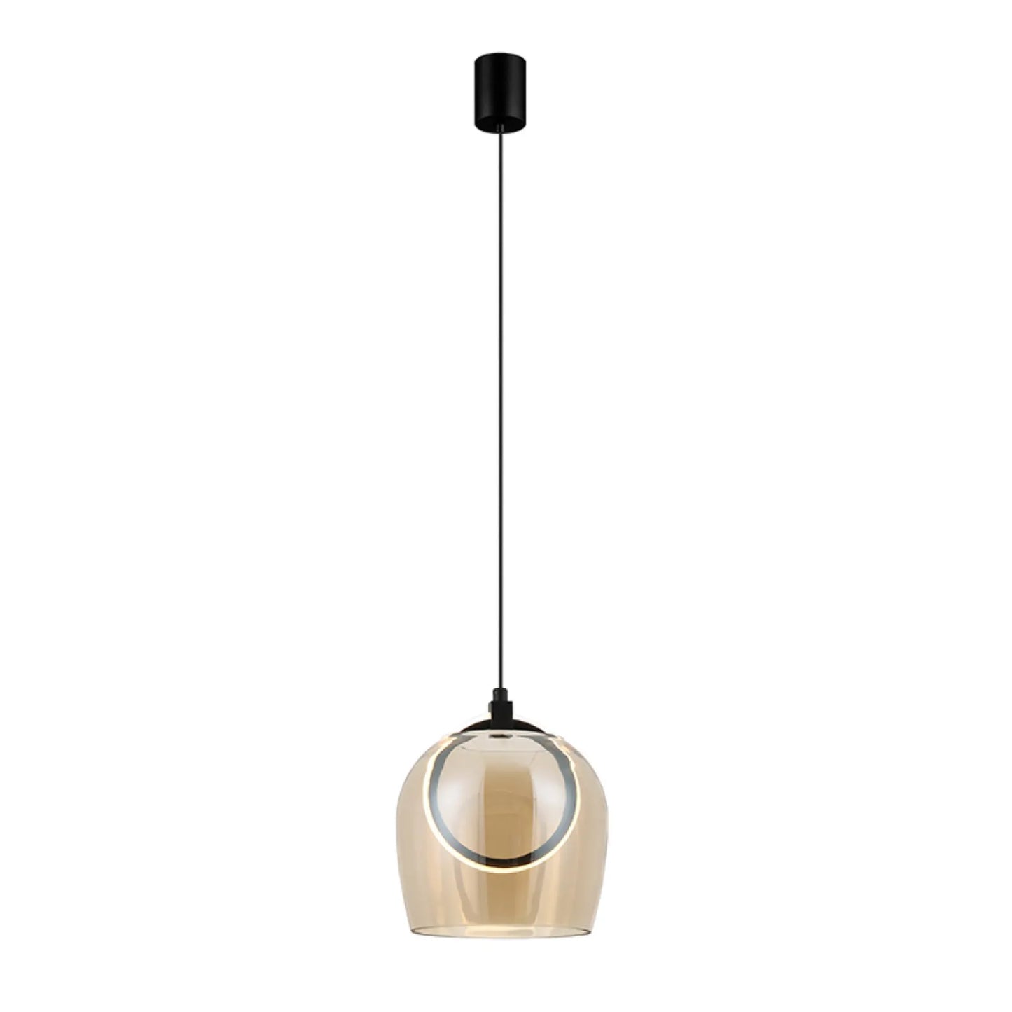 Pendul LED Șampanie - Negru – Zambelis 23079