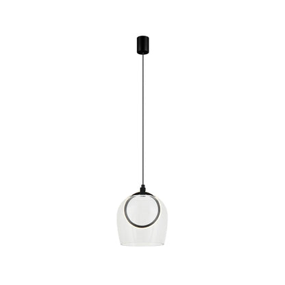 Pendul LED Sticlă Transparentă - Negru – Zambelis 23080