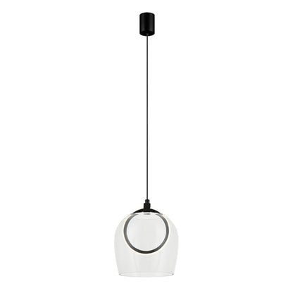 Pendul LED Sticlă Transparentă - Negru – Zambelis 23080