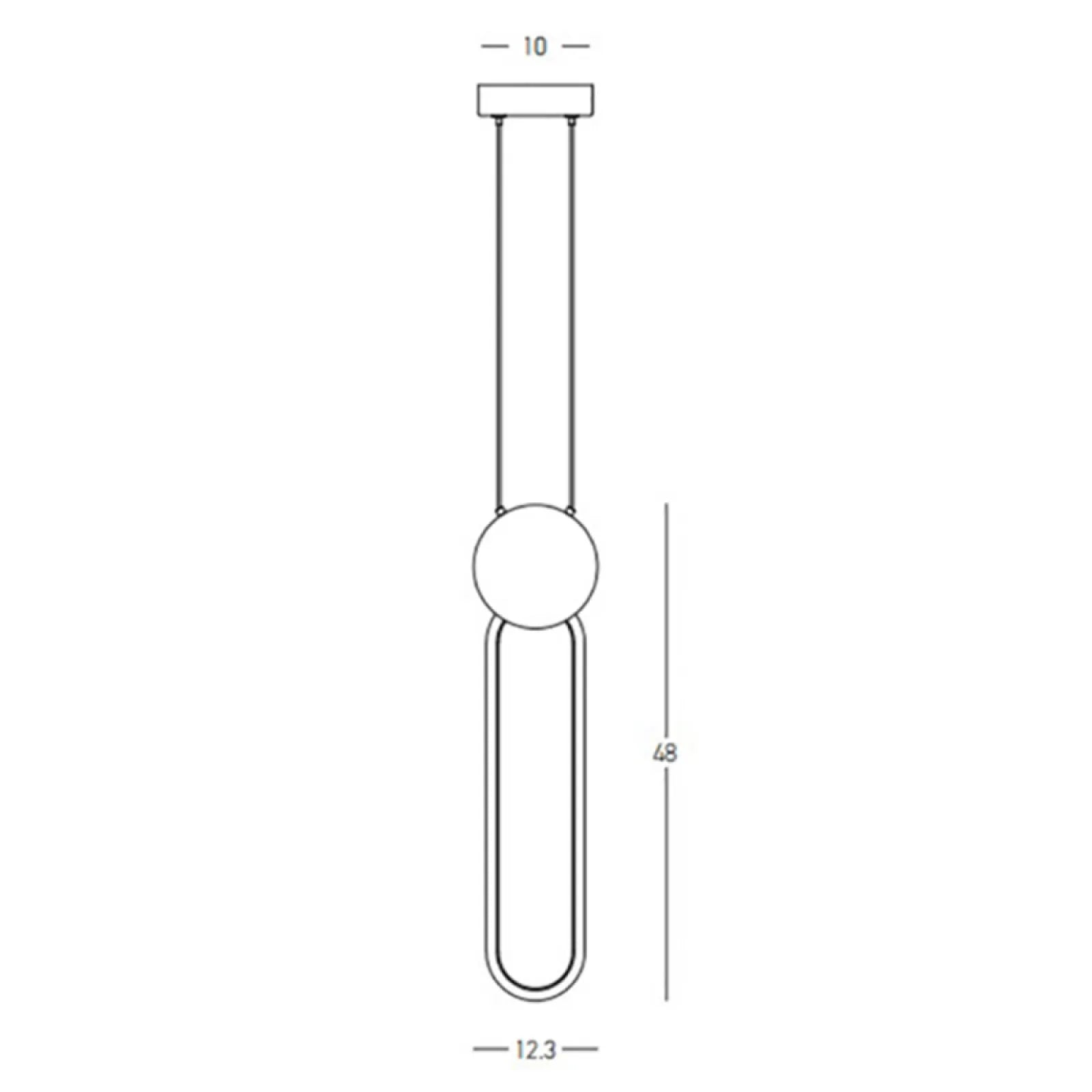 Pendul LED Auriu - Negru – Zambelis 23100